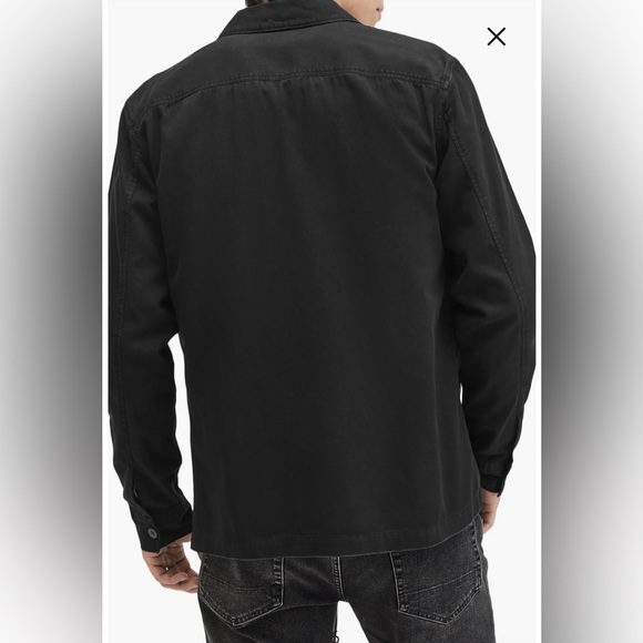 ALLSAINTS Spotter Cotton Denim Button-Up Shirt Jacket men’s size Small - Picture 6 of 8